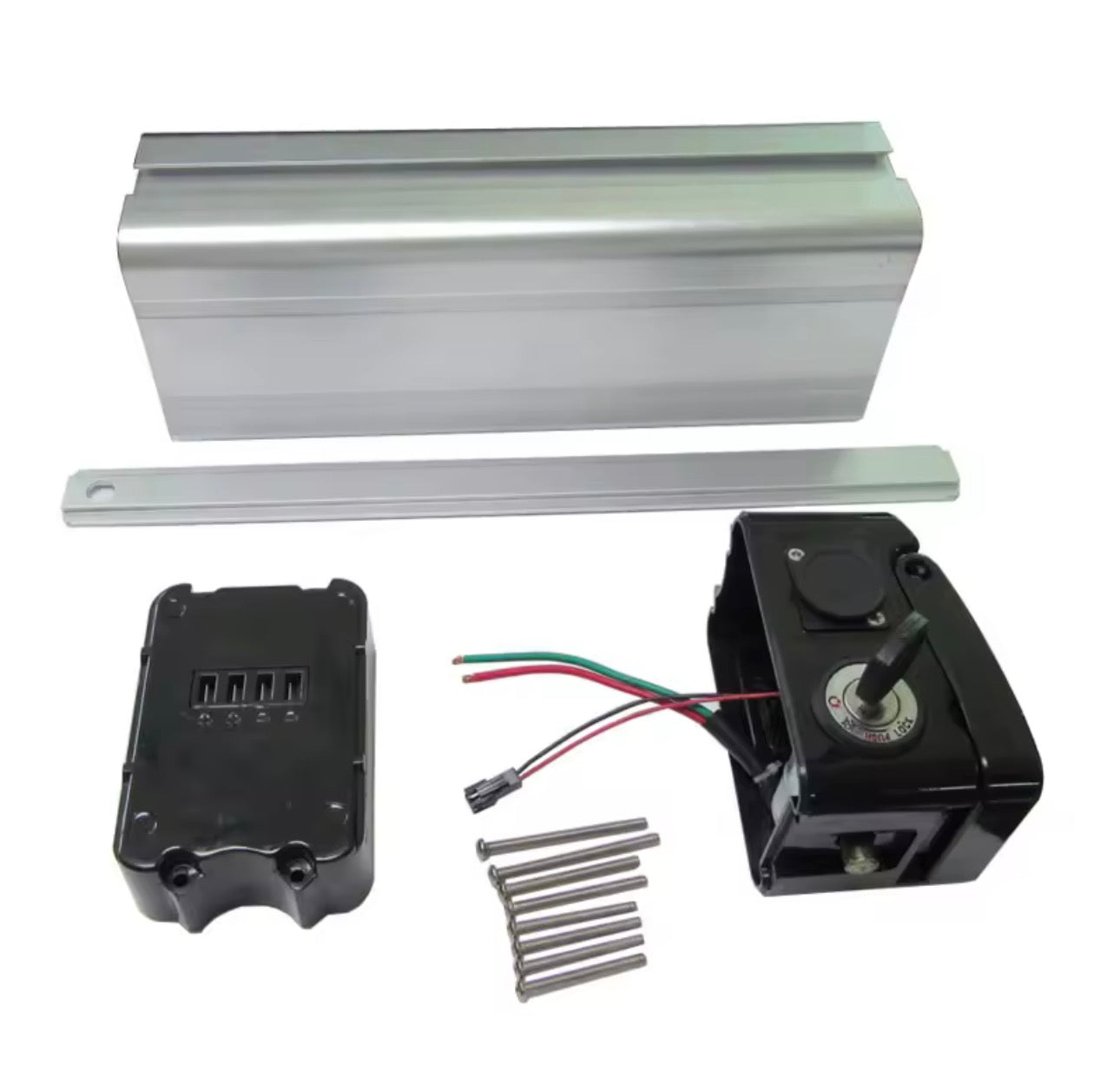 36V Battery Box Case Cover Empty Silver Fish Aluminum Housing Accessories Bottom Discharge