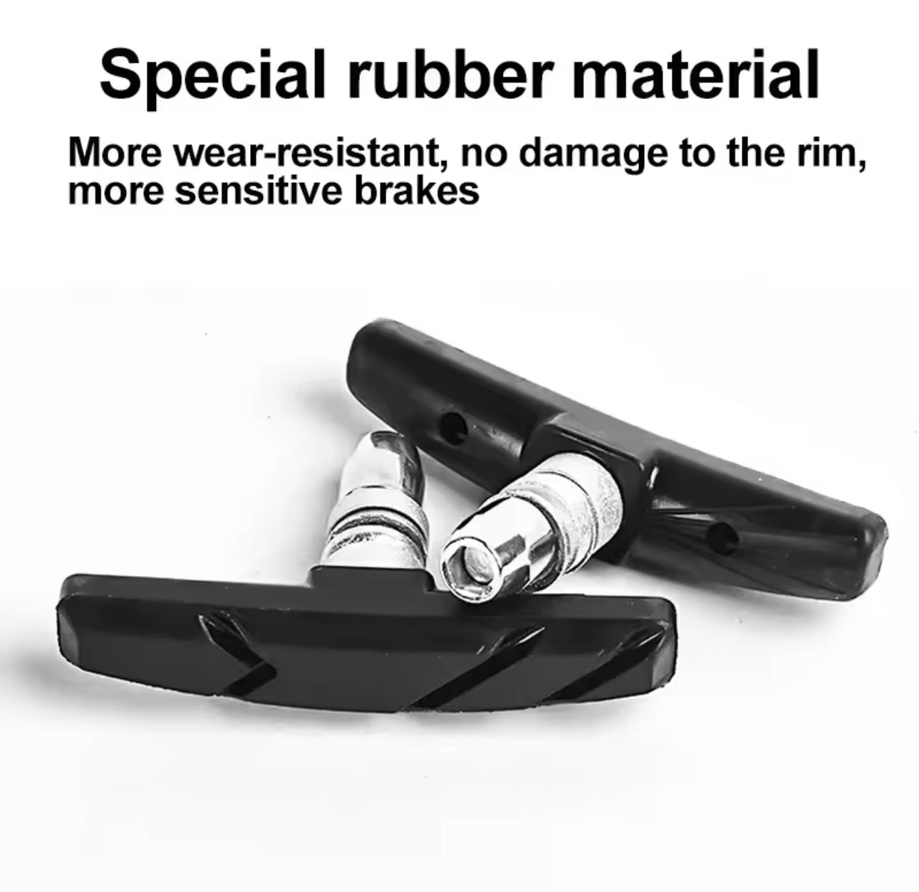 Pairs MTB Road Bicycle Silent Brake Pads Cycling V Brake Holder Pads Shoes Rubber Blocks Durable Cycling Accessories