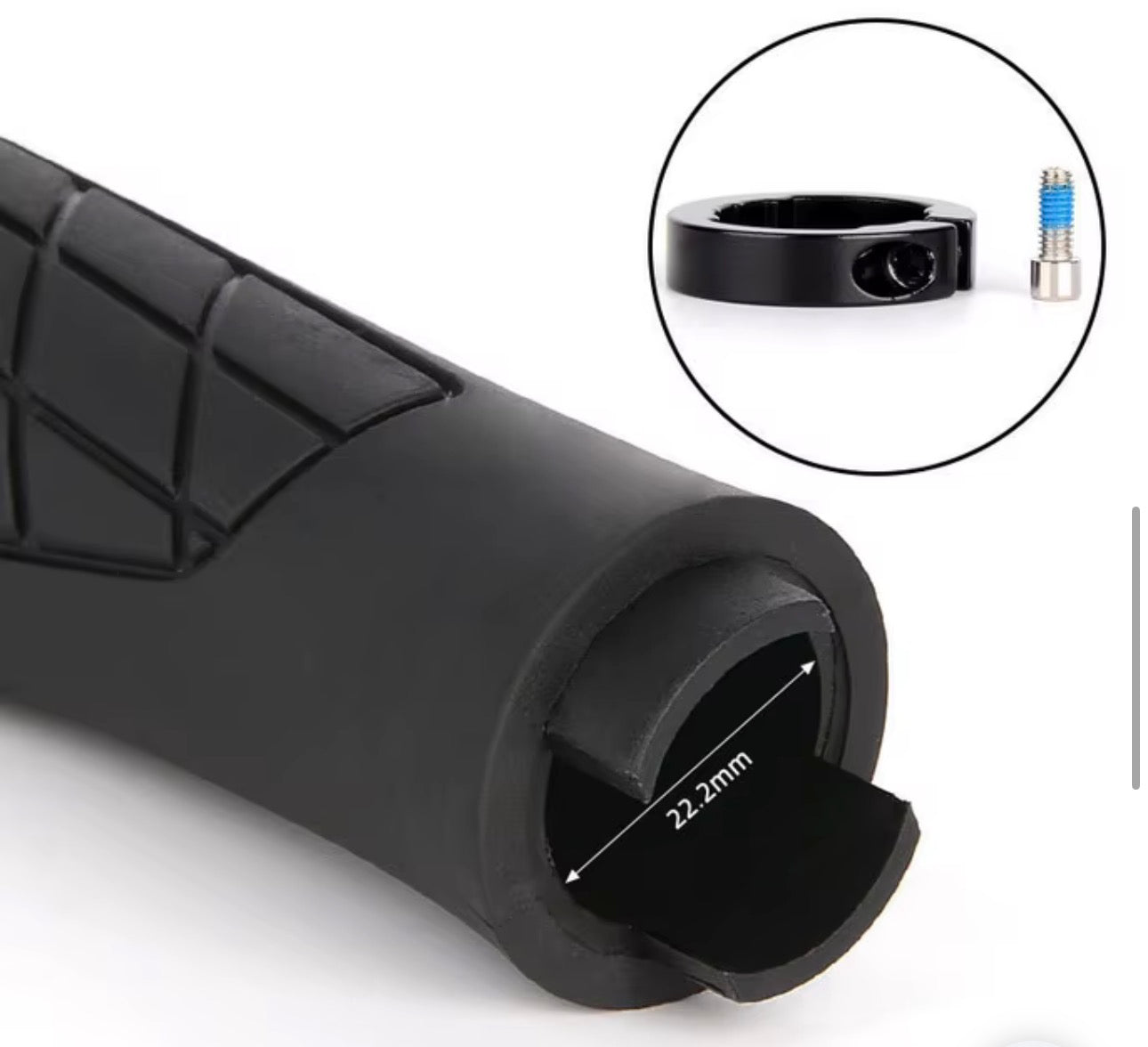 1Pair MTB Bike Handlebar Grips Anti-skid Comfortable Lockable Soft Rubber Cycling Parts